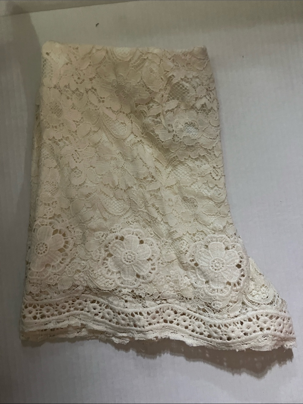 Cream Lace Shorts